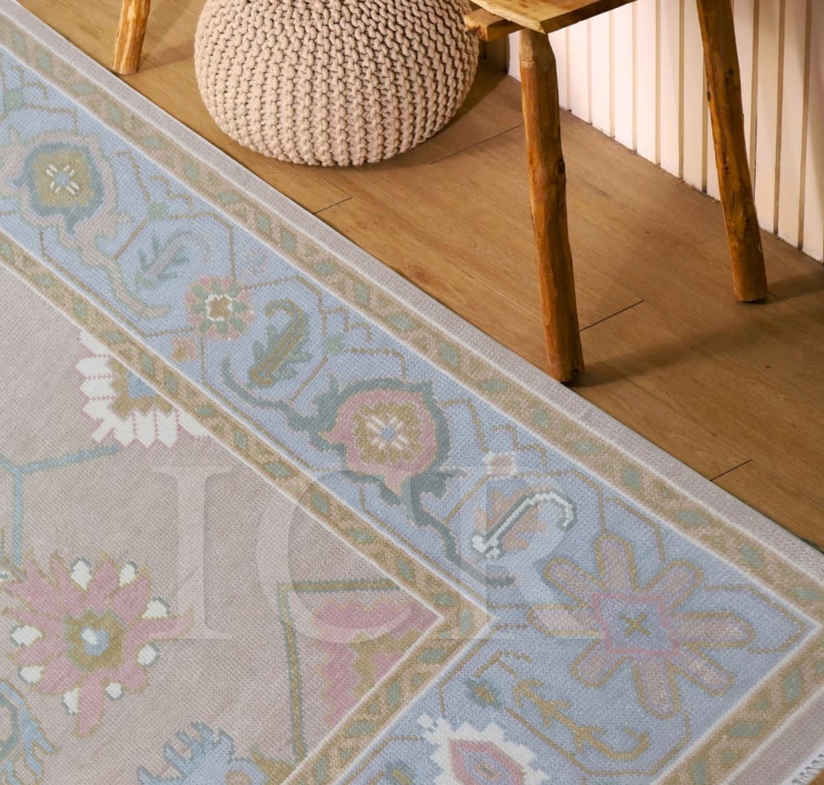 Rosewood Blossom Vintage Oushak Rug