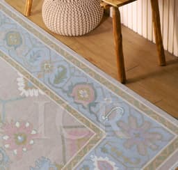 Rosewood Blossom Vintage Oushak Rug 1