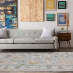 Lavender Mist Vintage Oushak Rug 1