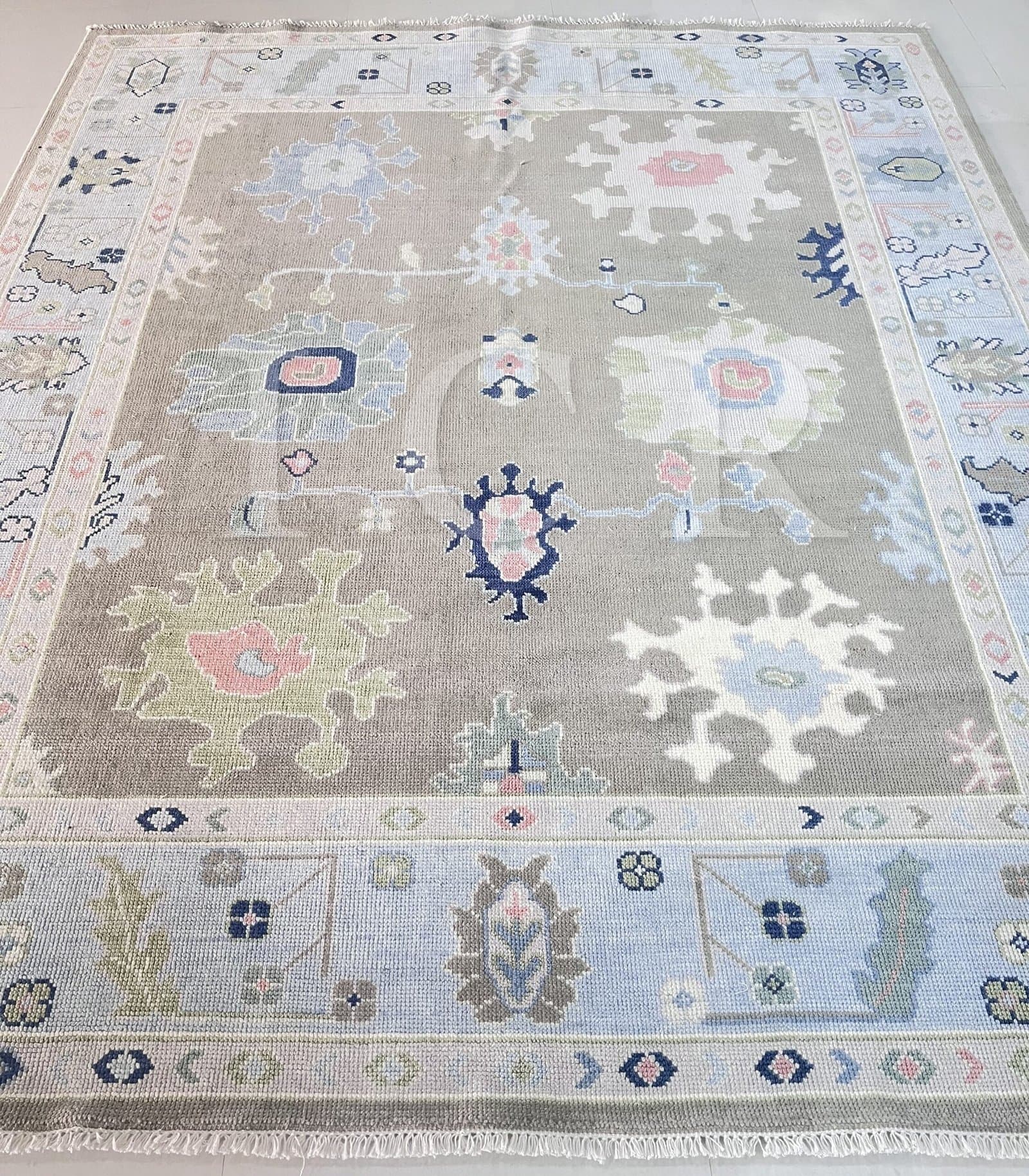 Avalon Pastel Medallion Grey Rug