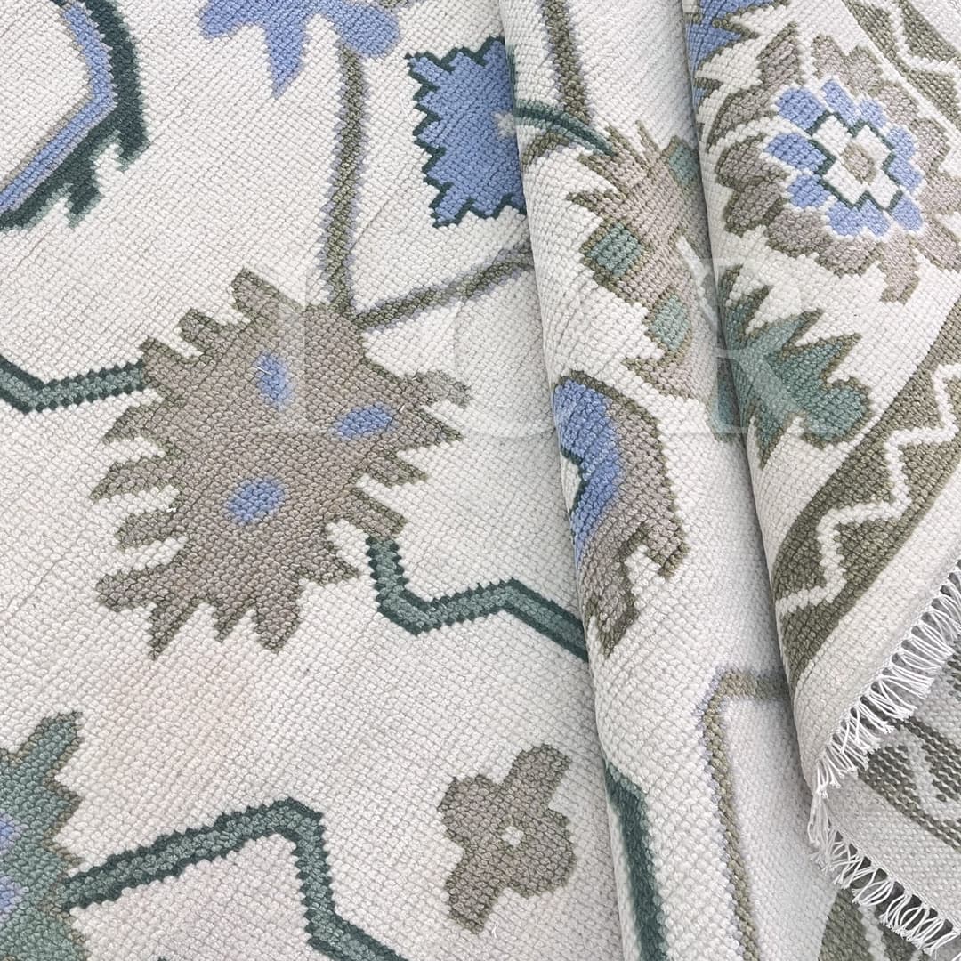 Serene Periwinkle Modern Tribal Rug