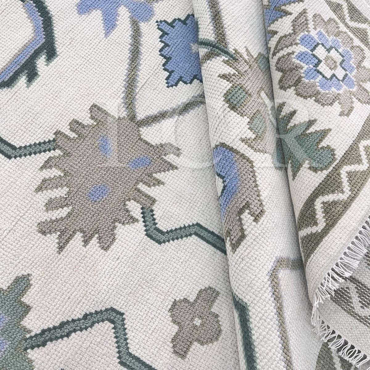 Serene Periwinkle Modern Tribal Rug