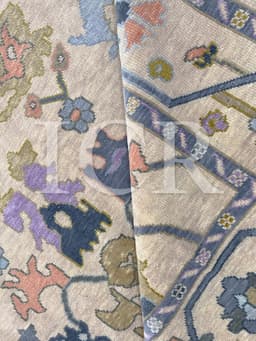 Kensington Floral Heritage Rug in Beige & Lavender 2