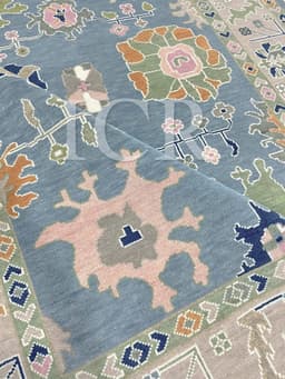 Capri Sky Vintage Oushak Rug 3
