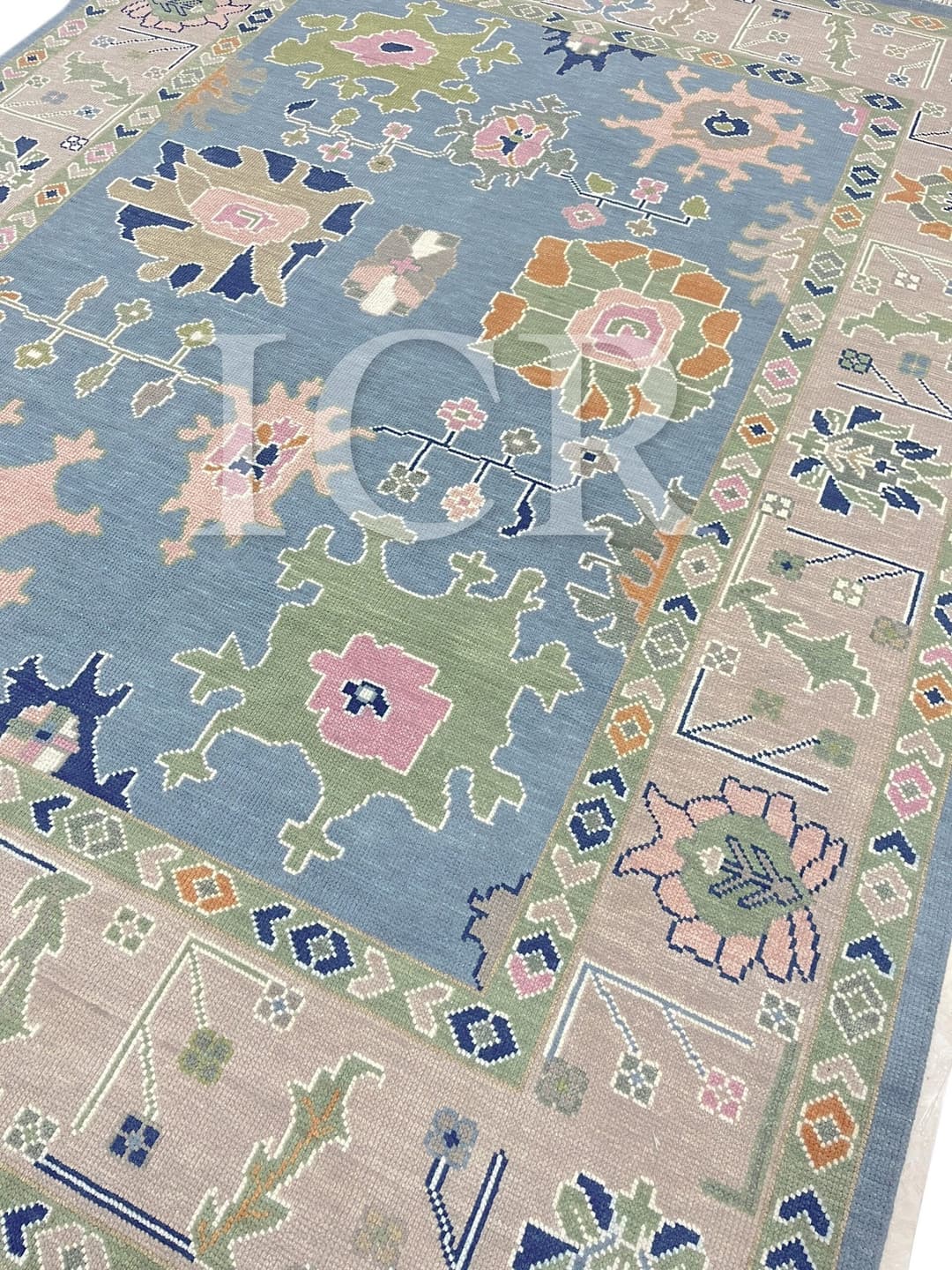 Capri Sky Vintage Oushak Rug