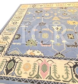 Sultanate Diamond Medallion Blue Rug 1