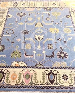 Sultanate Diamond Medallion Blue Rug 4