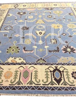 Sultanate Diamond Medallion Blue Rug 7