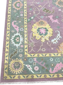 Sultanate Modern Persian Rug in Mauve & Chartreuse 3