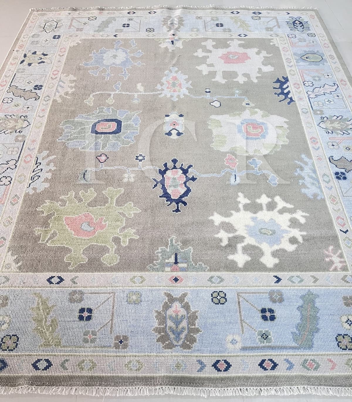 Avalon Pastel Medallion Grey Rug