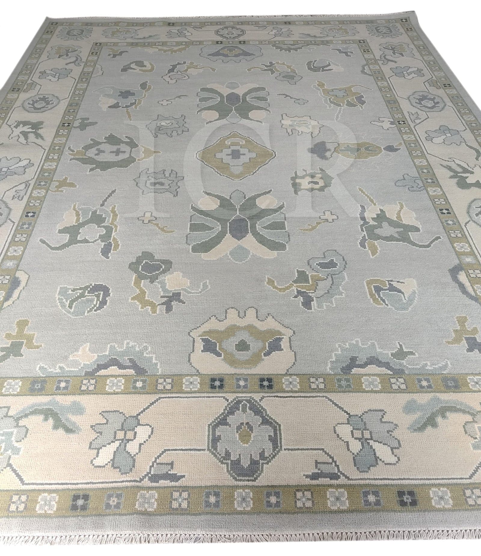 Horizon Diamond Medallion Sage & Slate Rug