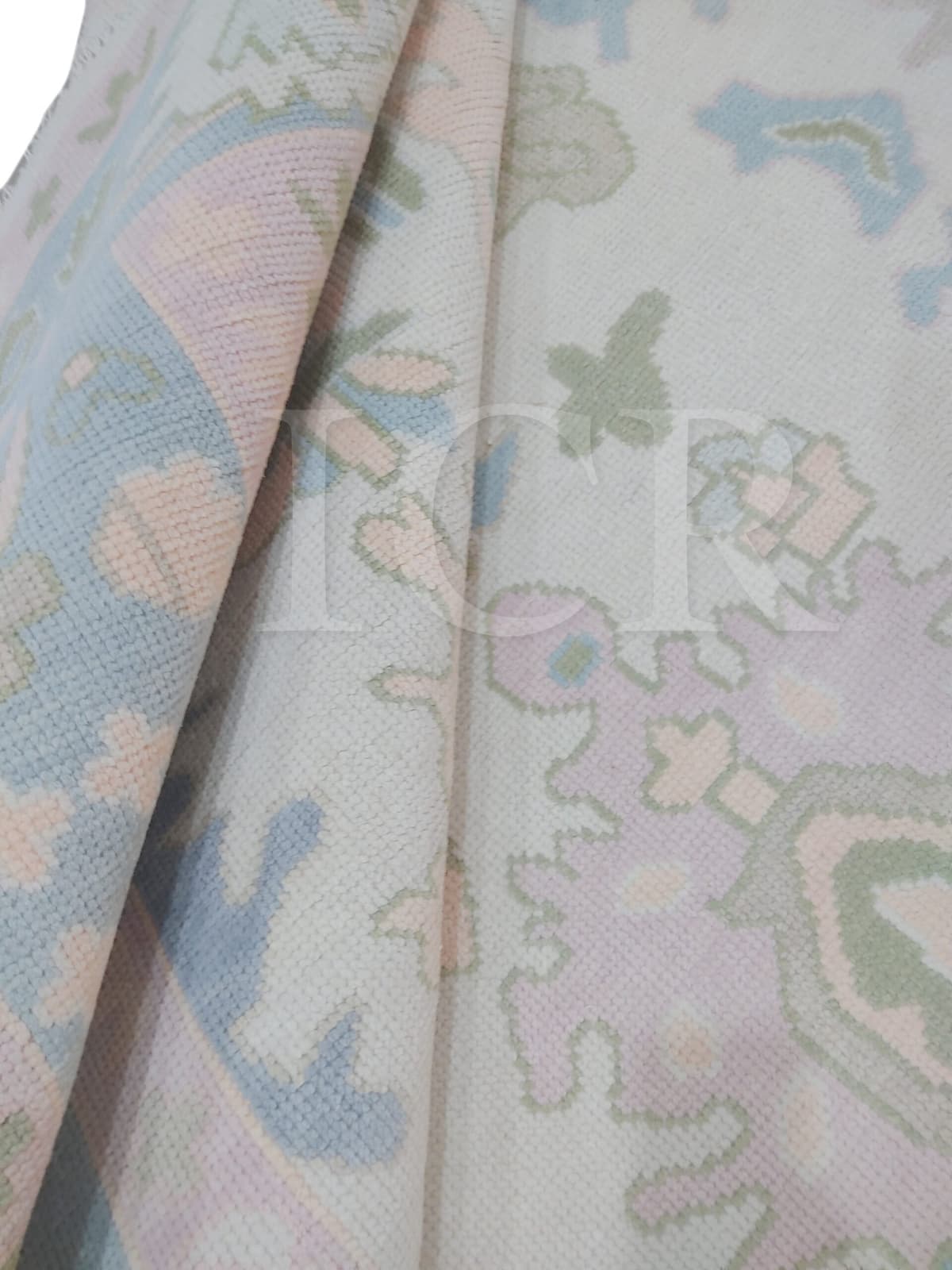 Whisper Meadow Vintage Rug in Ivory & Powder Blue
