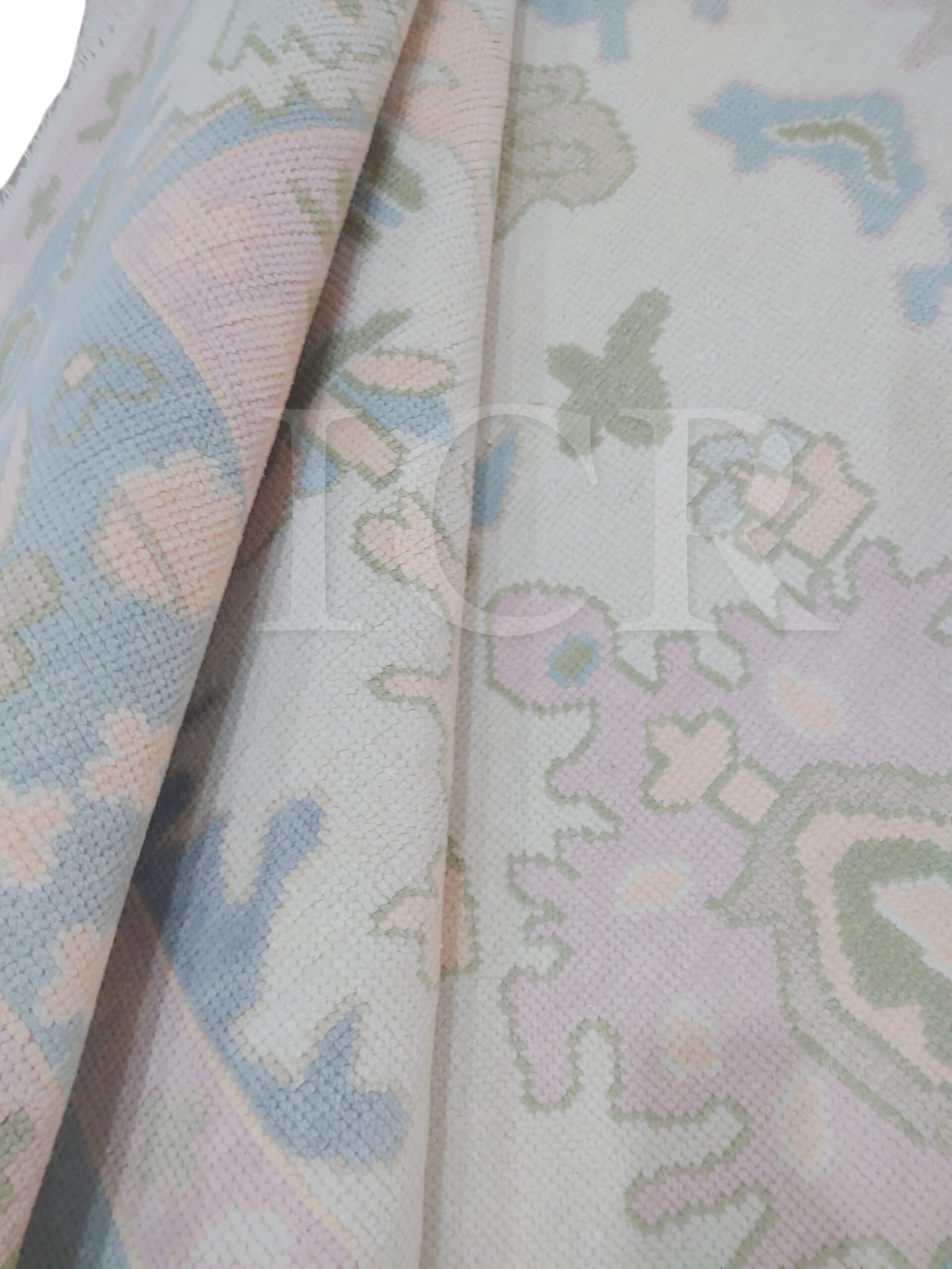 Whisper Meadow Vintage Rug in Ivory & Powder Blue