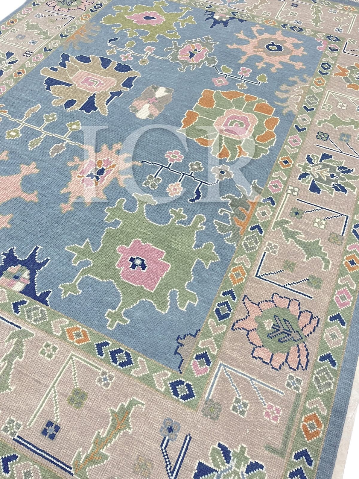 Capri Sky Vintage Oushak Rug